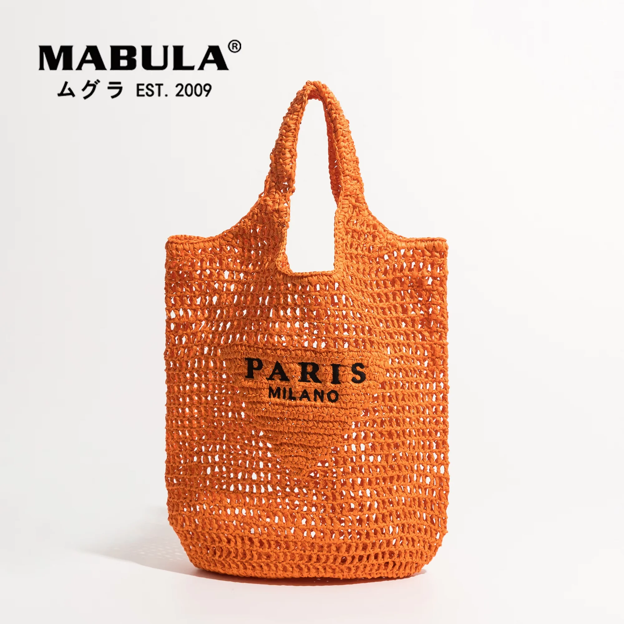 

MABULA Straw Woven Square Handbag Brand Luxury Design Handmade Fashion Underarm Shoulder Bag Summer Beach Casual Shopping Bag