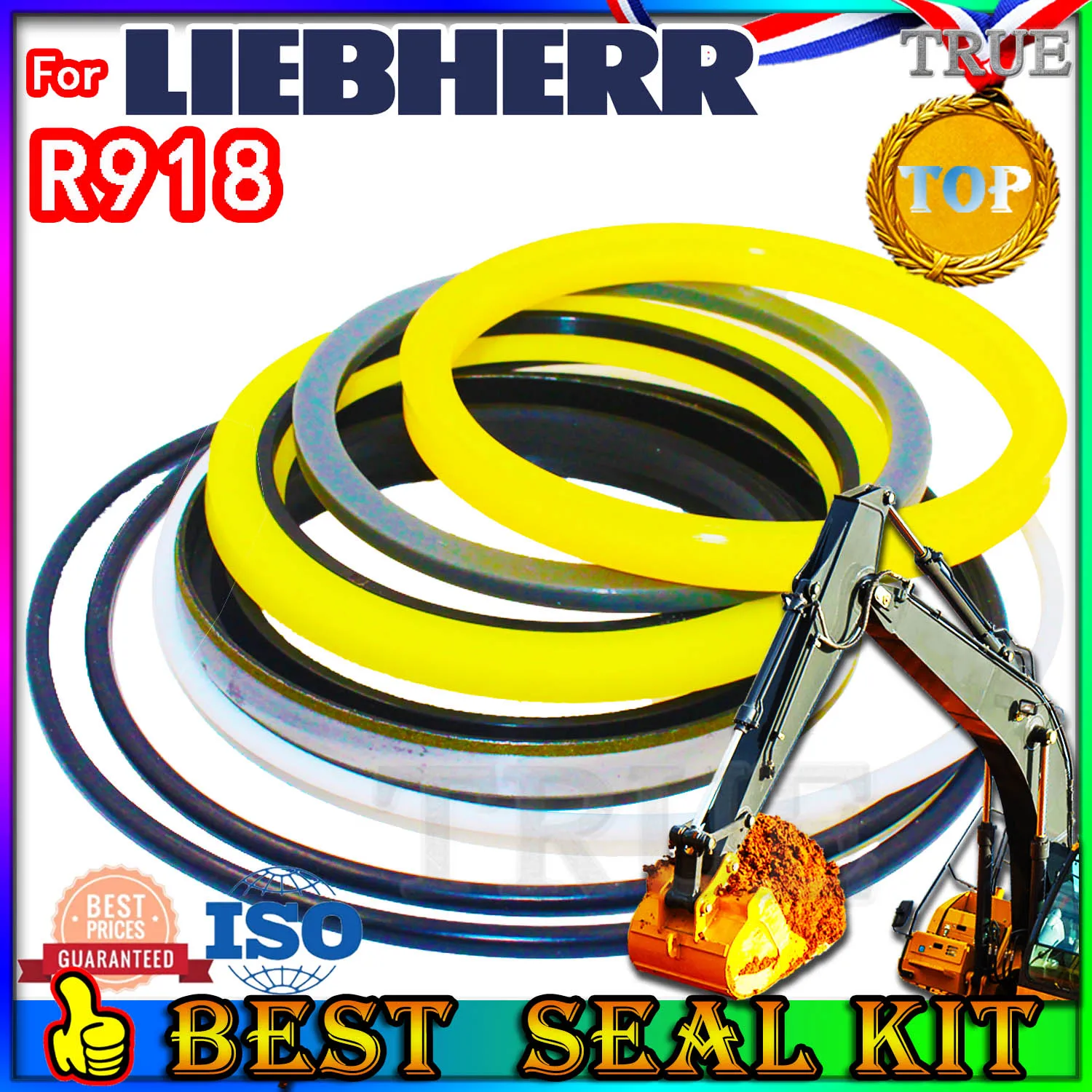 For Liebherr R918 Oil Seal Repair Kit Boom Arm Bucket Excavator Hydraulic Cylinder Bushing FKM High Suppliers Manufacturers Fix