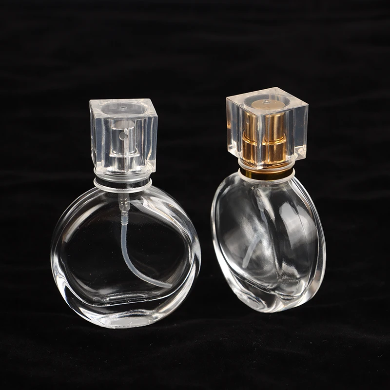 25ml Glass Perfume Bottle Transparent Mist Spray Bottle Empty Perfume Vial Cosmetic Container For Travel