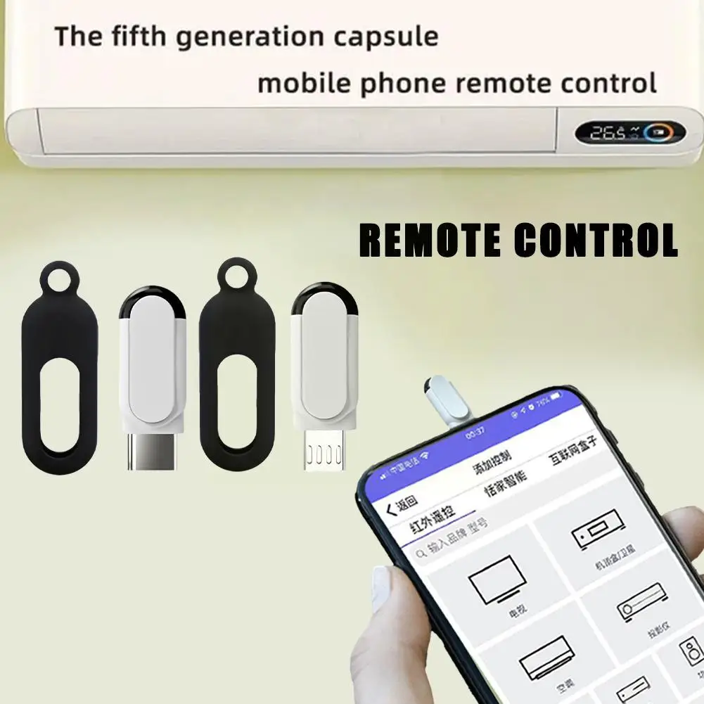 Smartphone Remote Control Type C Micro USB Universal Smart Infrared App Control Wireless Mini Adapter for TV Air Conditione Q0M0