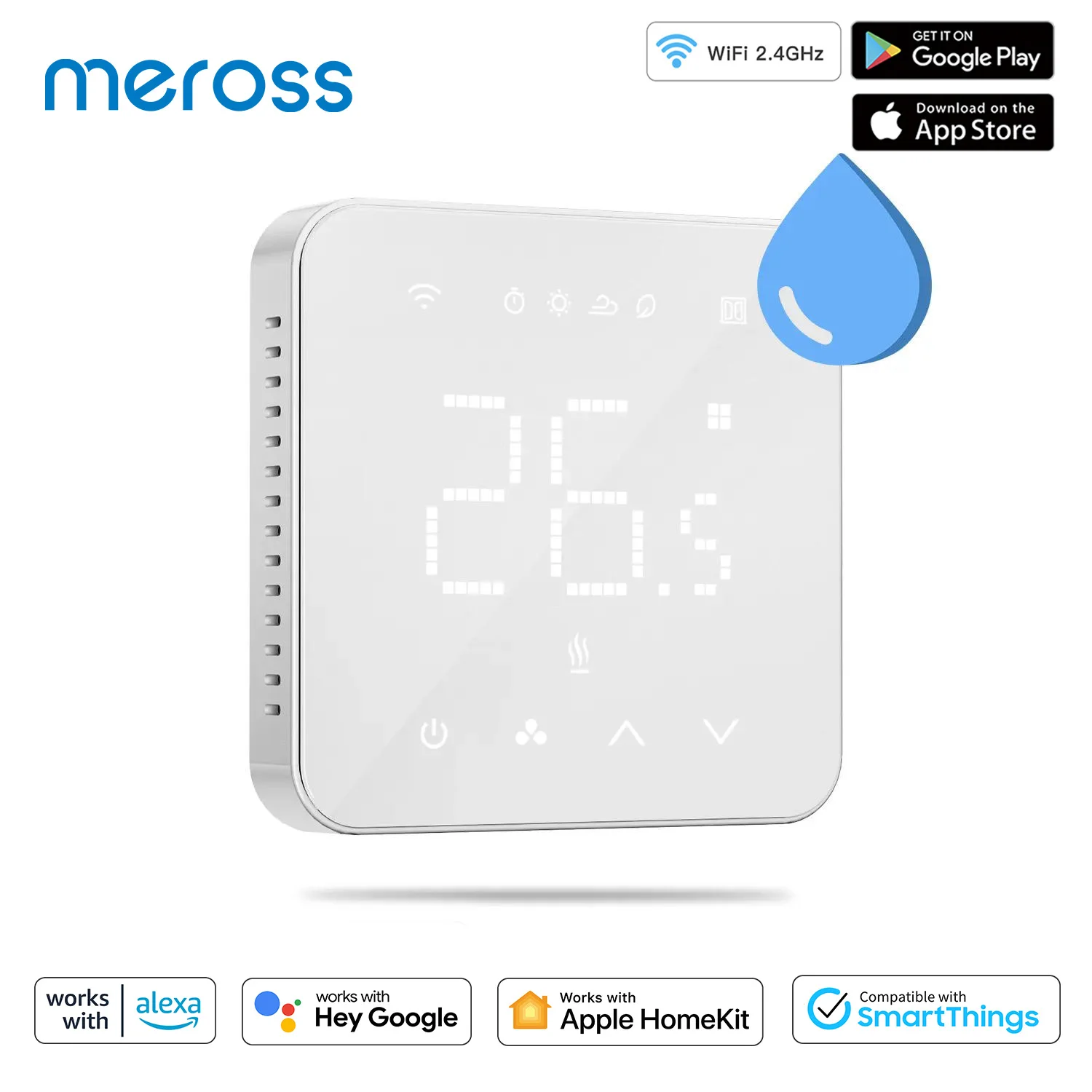 

Meross Smart WiFi Thermostat for Water/Gas Boiler System Temperature Remote Controller Work with HomeKit Alexa Google Assistant