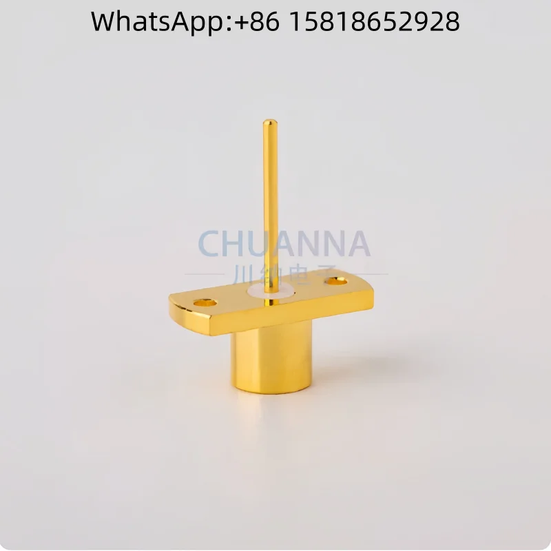 1-peca-conector-rf-macho-reto-com-flange-de-dois-furos-semi-bloqueaveis-smp-jfd15-l-smp-jfd-com-espacamento-limitado-dos-furos-de-bloqueio-de-83-mm