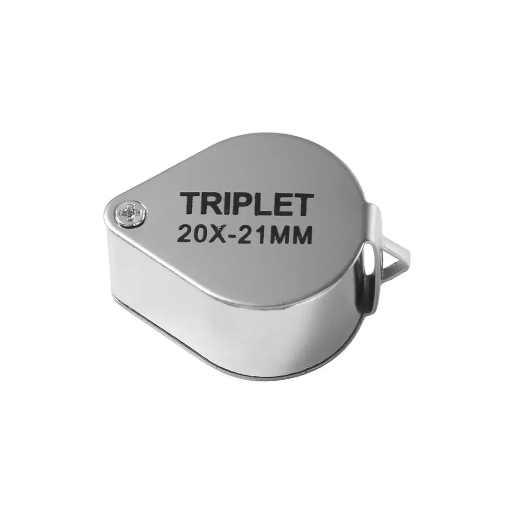 Mini 10-30X Pocket Loupe Folding 10x20x 30x Jewelry Magnifying Glass Metal Multifunctional Reading Magnifier Read Newspapers