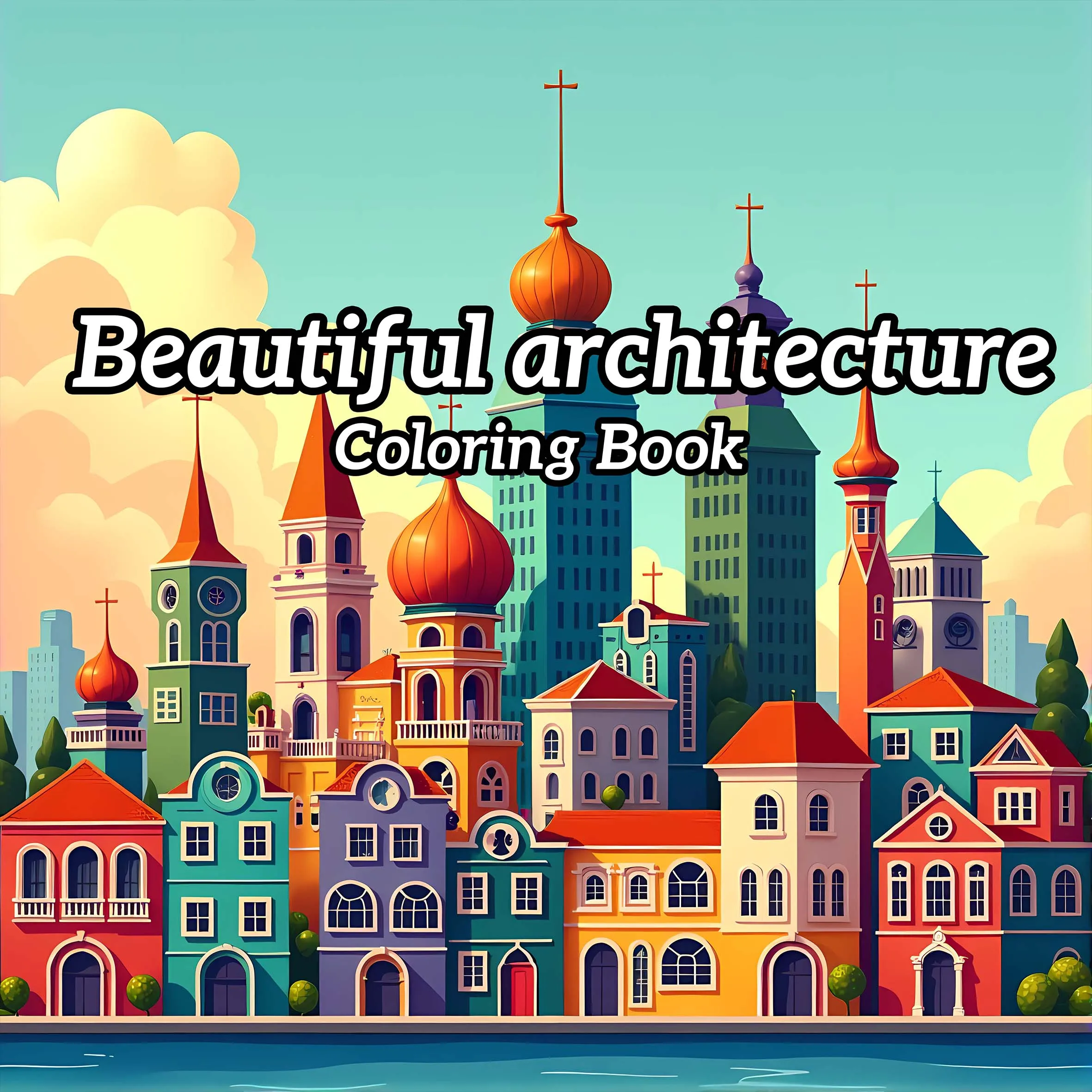 Beautiful Architecture Coloring Book 24 Pages of House Adult Picture Book Graffiti Painting Drawing Can Relax and Relieve Stress