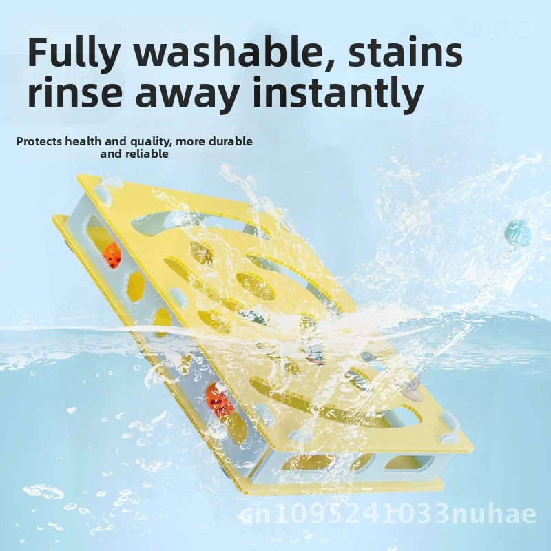 

Self-Relief Cat Hole Toy Turntable with Leakage Ball Maze Box Bell Ball Interactive Cat Stick Fun Household Playtime Essential