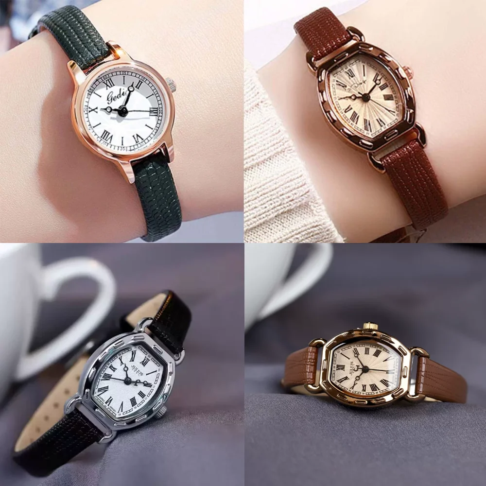 Smartwatch Slim Watches For Men - Pulseiras de Couro Slim Universais para