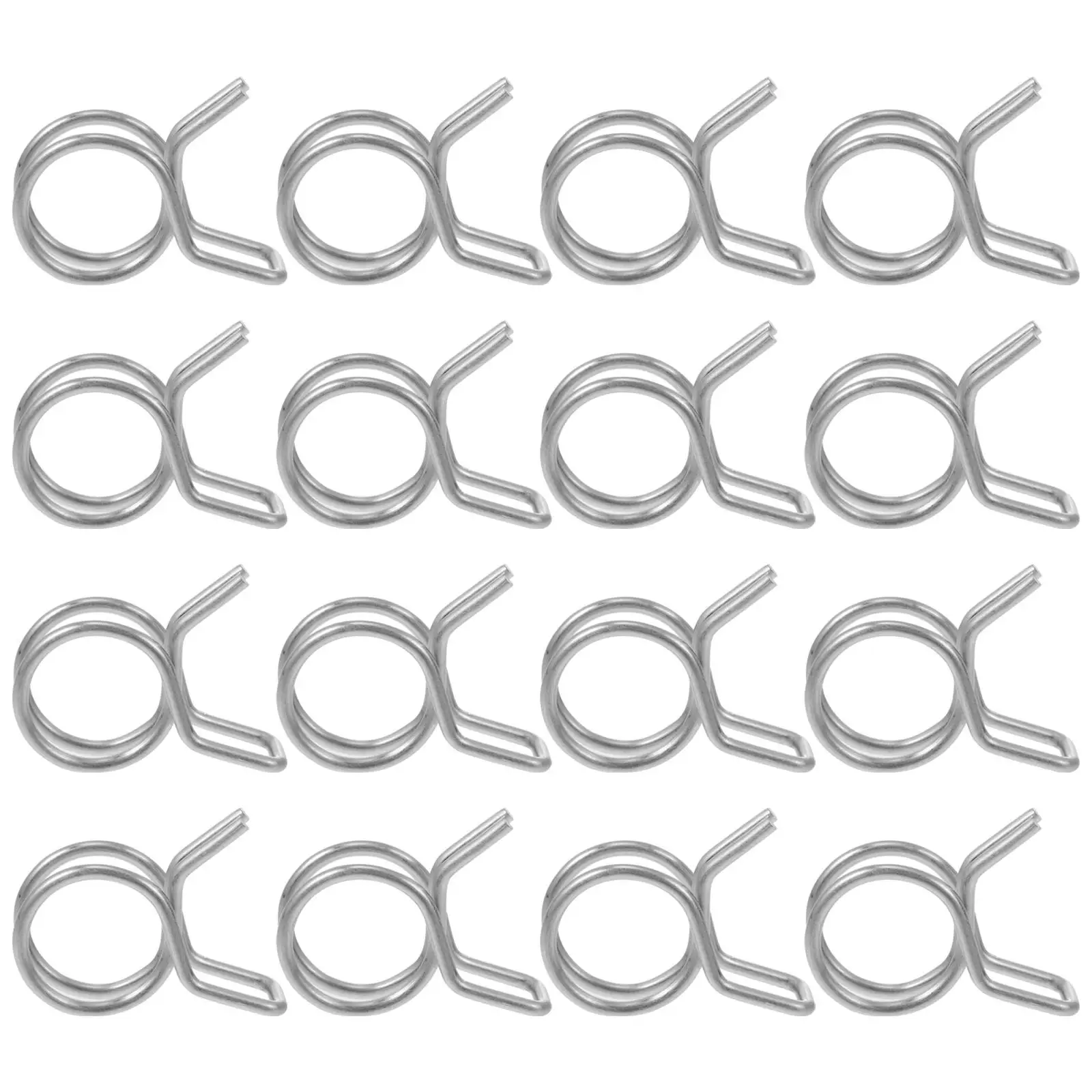 

100 Pcs Stainless Steel Spring Clip Drip Irrigation Hose Clamps Kit Turbine Water Pipe Clips