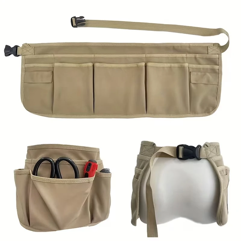 Practical Gardening/Tool Waist Apron with 12 Pockets – Adjustable – Ideal for Construction, Carpentry, Electricians,Gift for Dad