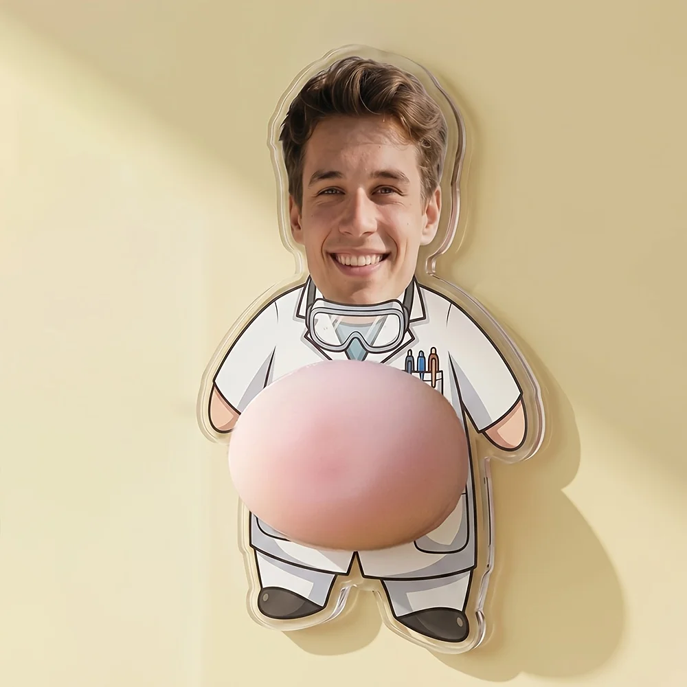 Customized personalized photo pinching belly refrigerator sticker, personalized facial portrait refrigerator sticker, stretchabl