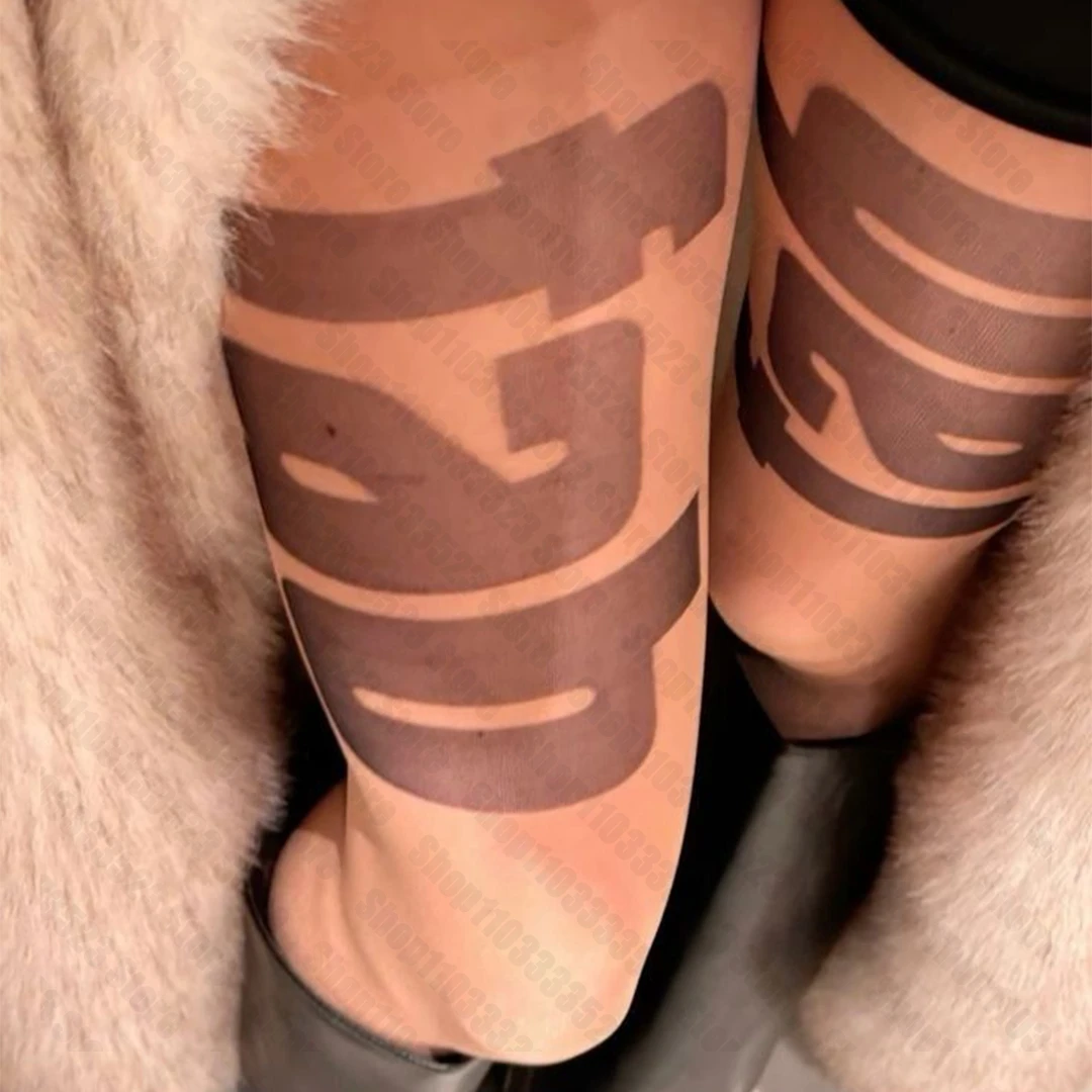 ايمو بنات القوطية إلكتروني الطباعة جوارب الحرير الرجعية الشرير الطباعة امرأة جوارب طويلة Y2k نمط 2000s رقيقة نمط جوارب الحرير #1