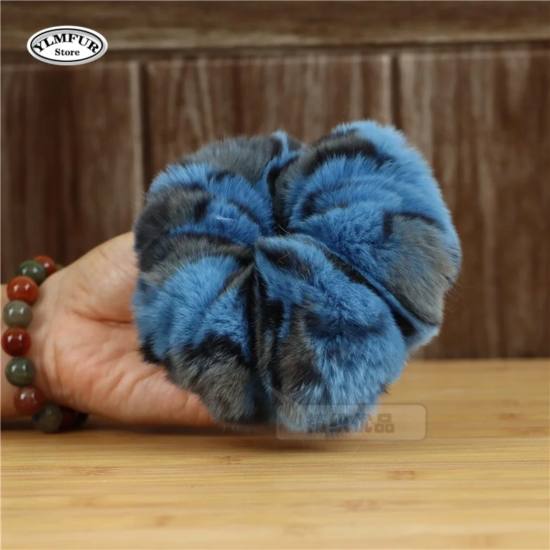 Nova moda coreana de pelúcia grande scrunchies elástico faixa de cabelo inverno pele de coelho fofo bandana acessórios femininos