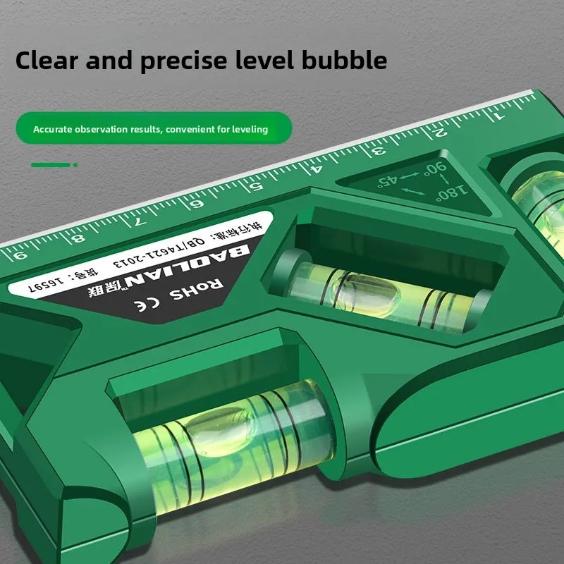 Portable Level Ruler Bubble Level Precision Level Magnetic Lever Angle Gauge Finder Leveling Aligner Woodworking Tool