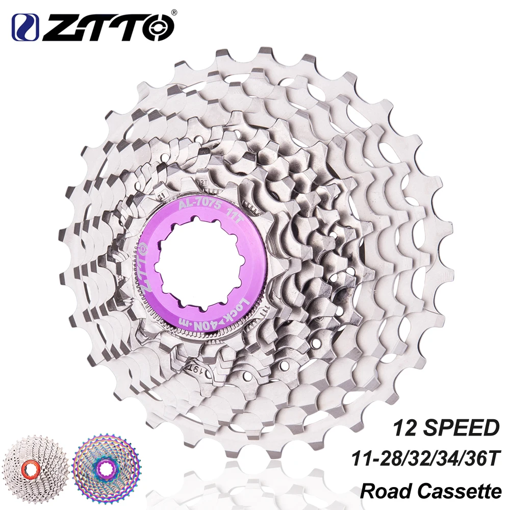 12 Speed Road Bike Cassette Ultralight Bicycle Flywheel 11-28/32/34/36T 12v Bike Freewheel K7 Gravel Sprocket For Shimano HG