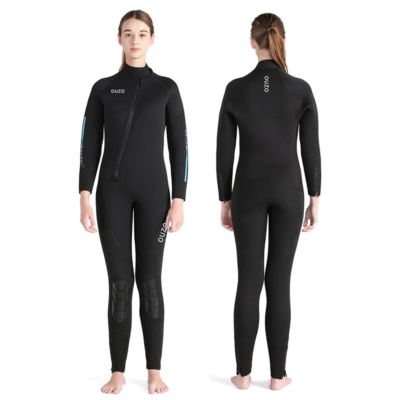 

Wetsuit for Women Men 5mm Neoprene Full Body Keep Warm Long Sleeve Front Zip Full Scuba Diving Suit in Cold Water Thermal