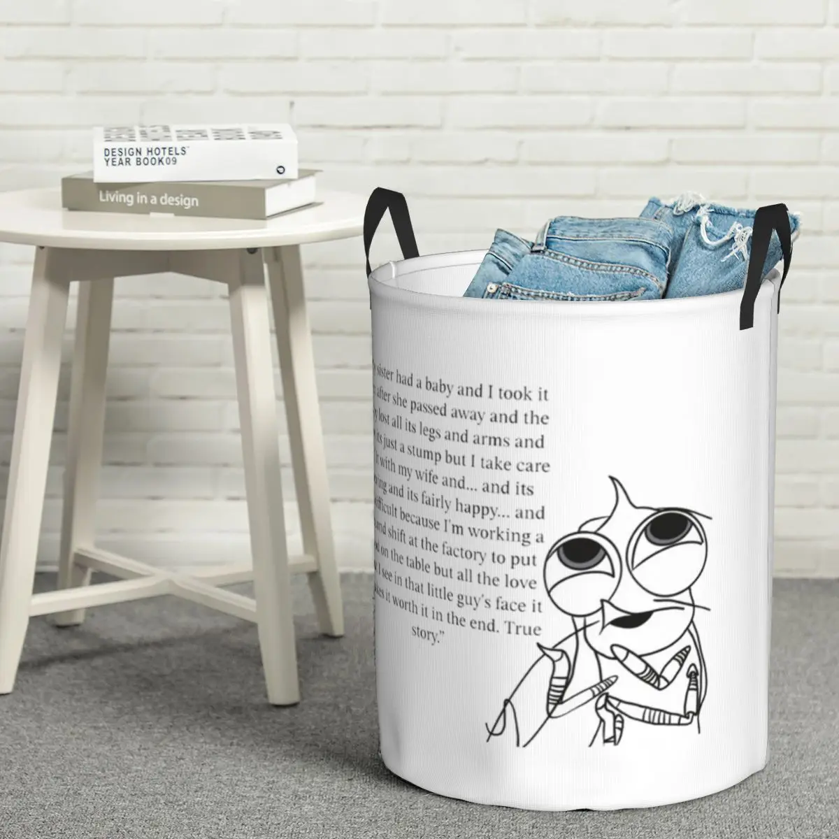 

Laundry Collector Shark Tales Shrimp Quote Foldable Laundry Basket Home Organizer Baby Washing Basket Home Organizer