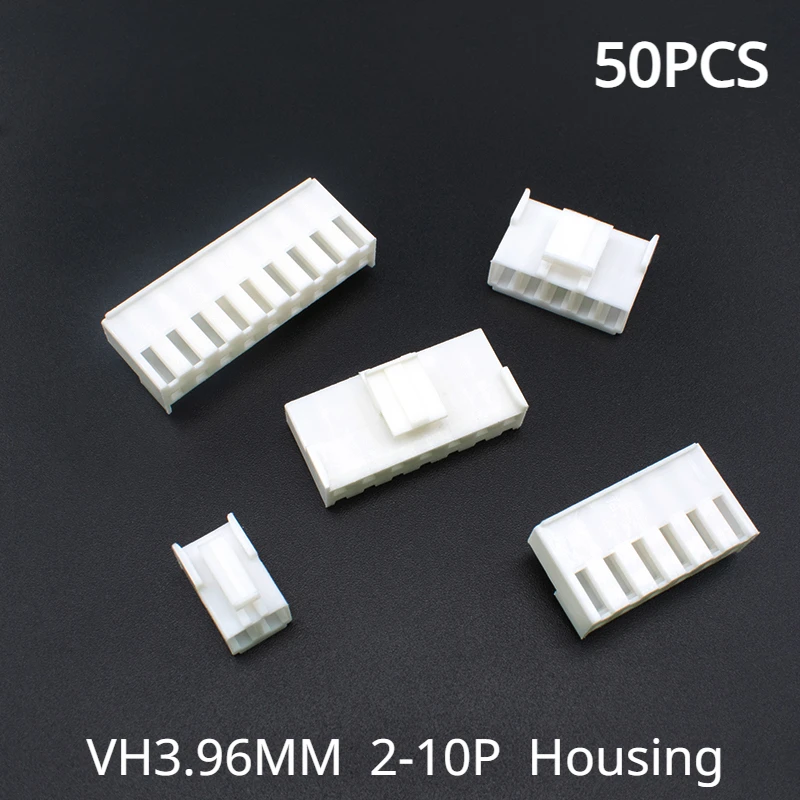 50Pcs VH 3.96MM 2P 3P 4P 5P 6P 7P 8P 9P 10P Female Housing Terminals VH3.96 2 3 4 5 6 7 8 9 10 Pin Connector