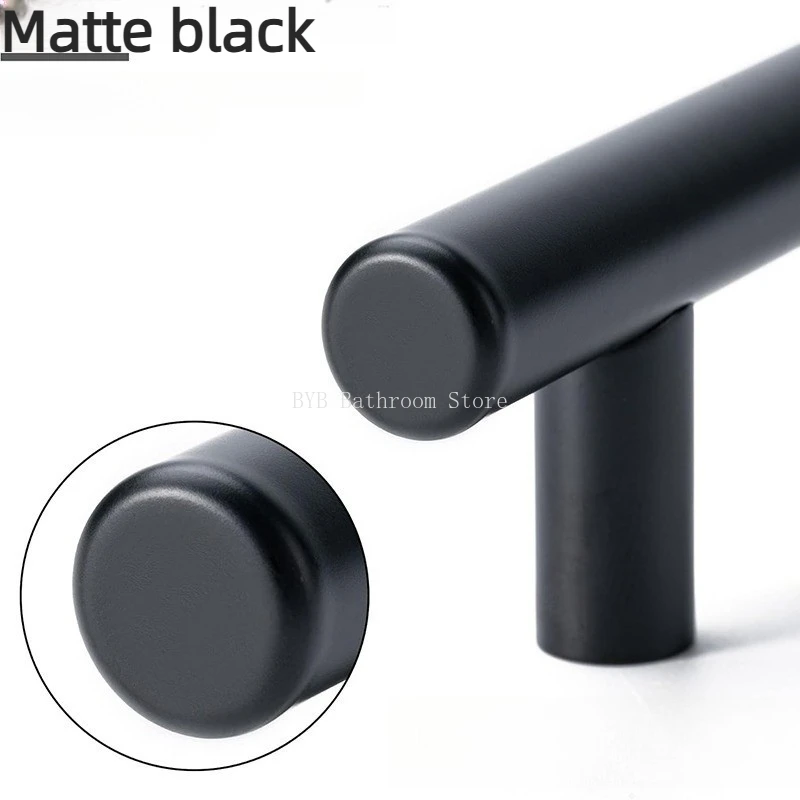 10pce Set of 5-inch Cabinet Handle Matte Black Stainless Steel Kitchen Drawer Handle Cabinet Handle