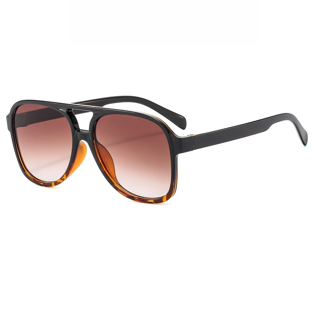 2026 European & American Double Bridge Retro Sunglasses Versatile Shades Pilot Driving UV400 Eyewear for Men & Women Sun Glasses