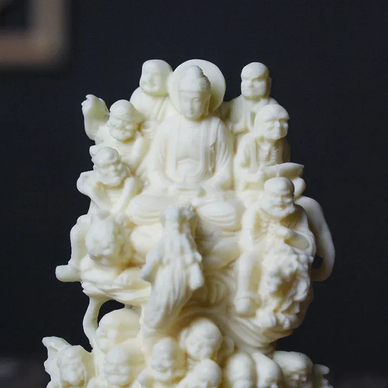 Eighteen Chinese Arhats Figure Statue Resin Art Sculpture Buddhist figure Home living room, room office feng shui ornaments