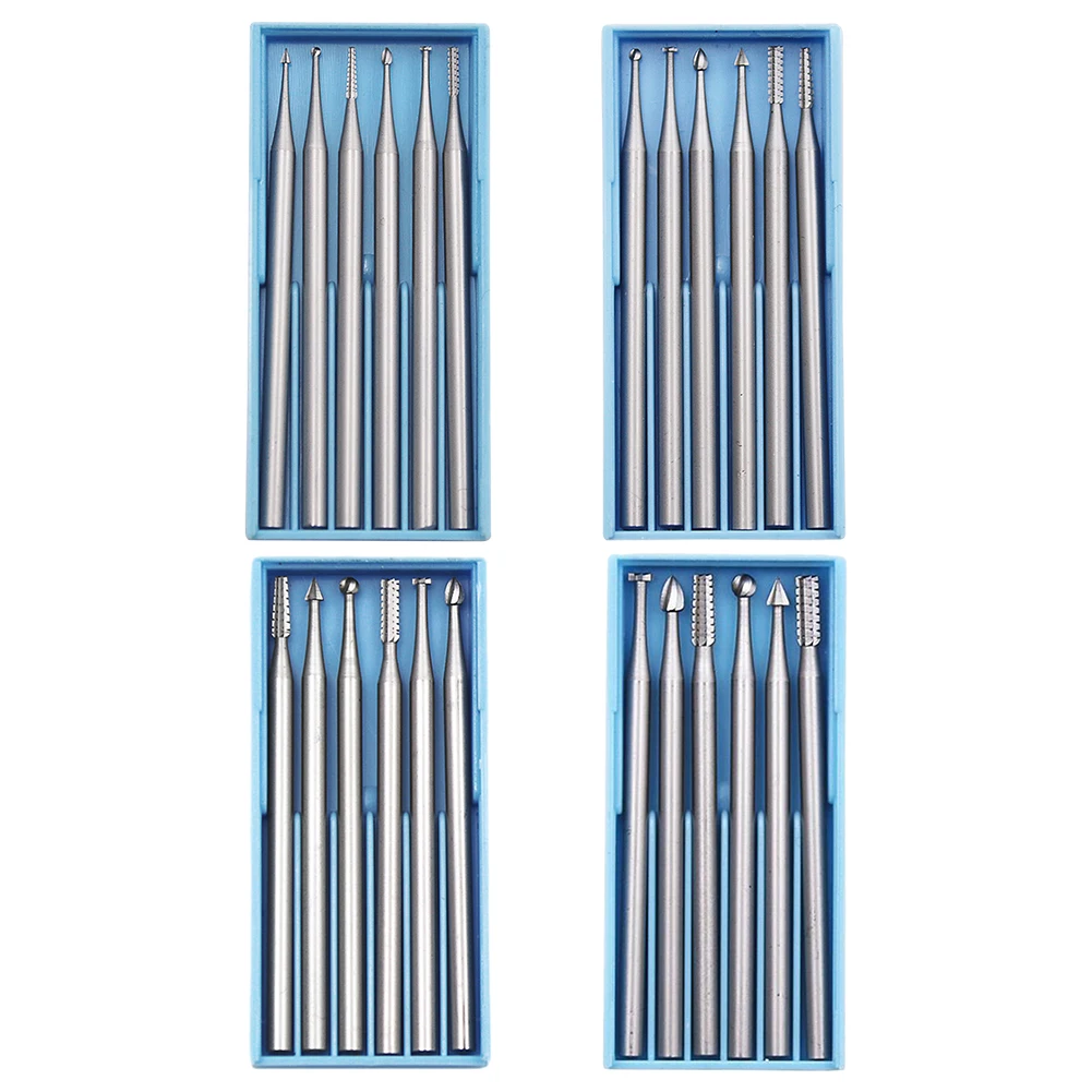 Brocas de microtallado resistentes al desgaste, 1,0mm/1,4mm/1,8mm/2,3mm, diámetro de mango de 2,35mm, acero de tungsteno plateado para bricolaje