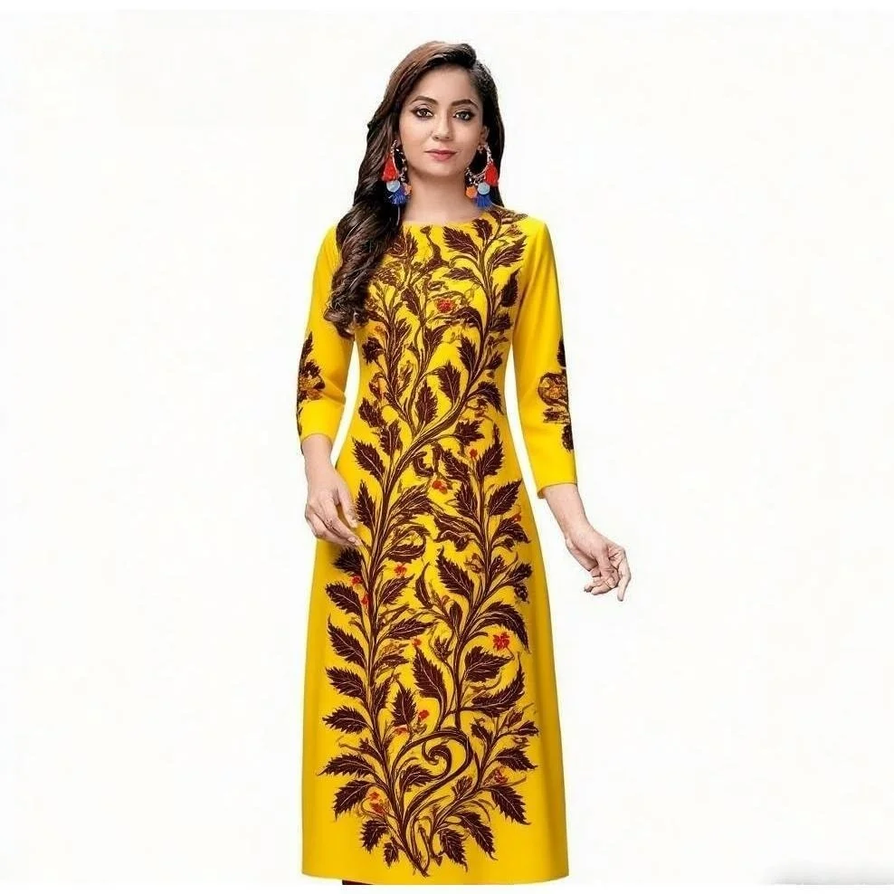 المرأة المسلمة كورتا فستان كاجوال الشرق الأوسط مستقيم عادية العرقية شق تنحنح اليوسفي النمط الوطني قفطان ماروكين فام #4