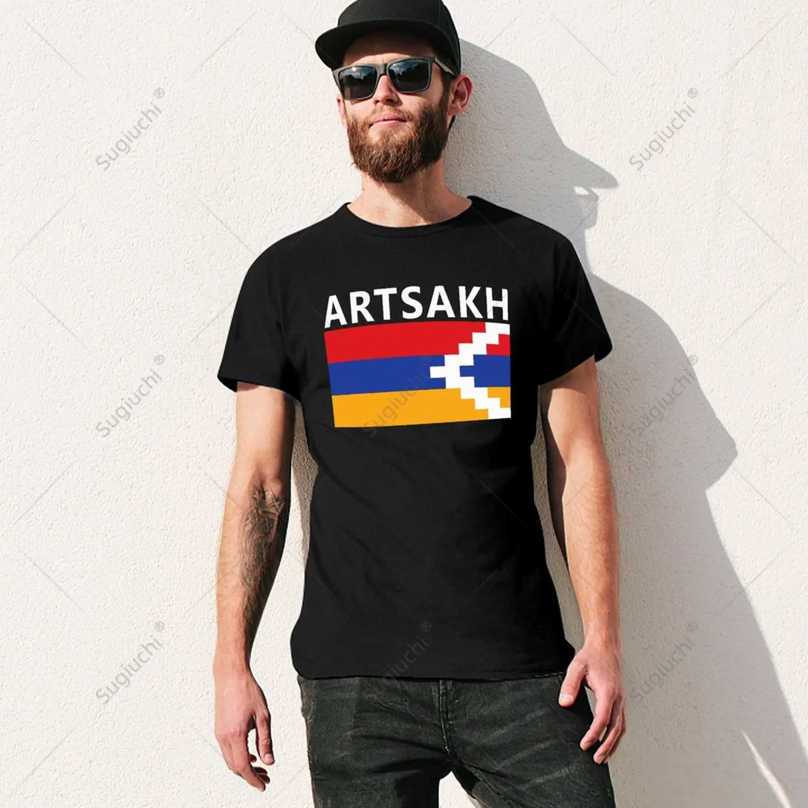 Unisex Men Artsakh Armenia Flag Armenian Design Tshirt Tees T Shirts Women Boys 100% Cotton T-Shirt