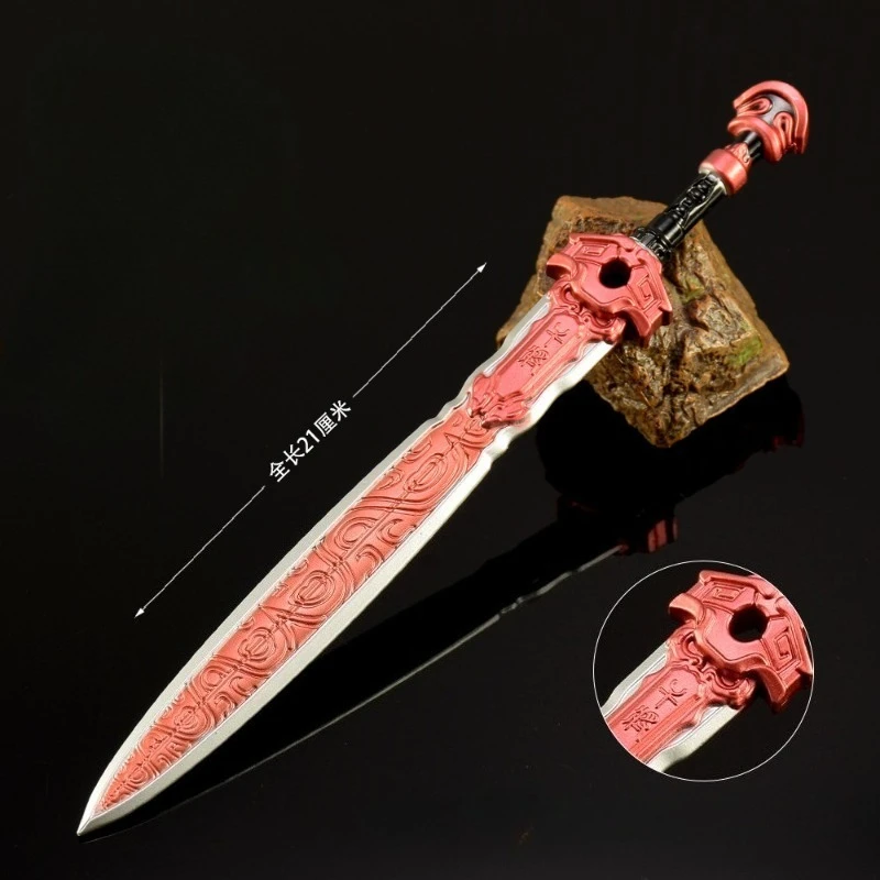 20cm/7.87in The Legend of Qin Anime Peripheral Weapon Models Ganjiang Sword Crafts Toys Ornaments Collection Desktop Display Boy