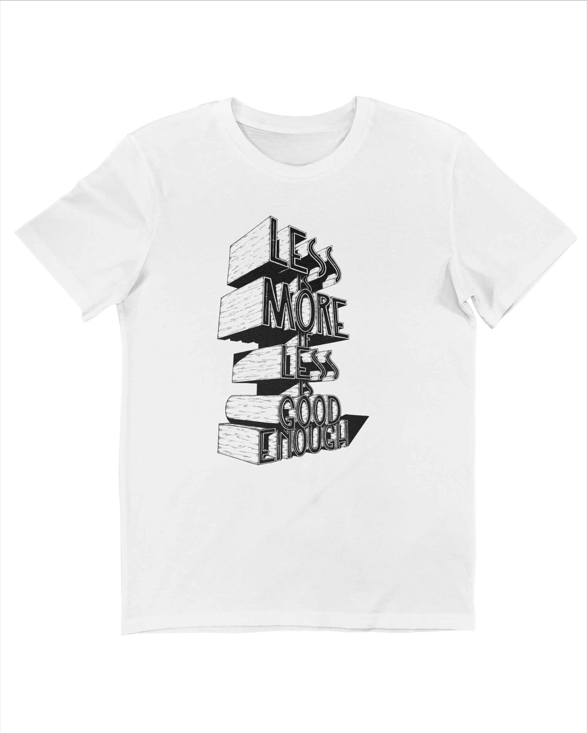 

Less Is More Citation Minimaliste Belle Typo Graphic Printing Summer Luxury Brand Cotton Men's and Women's T-Shirts