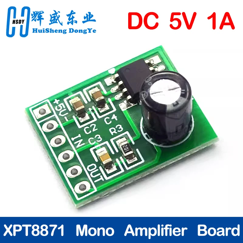 5W MINI Audio Power Amplifier Board 3-5V XH-M125 XPT8871 Mono Amplifier Module Audio DIY Amplifiers Kit