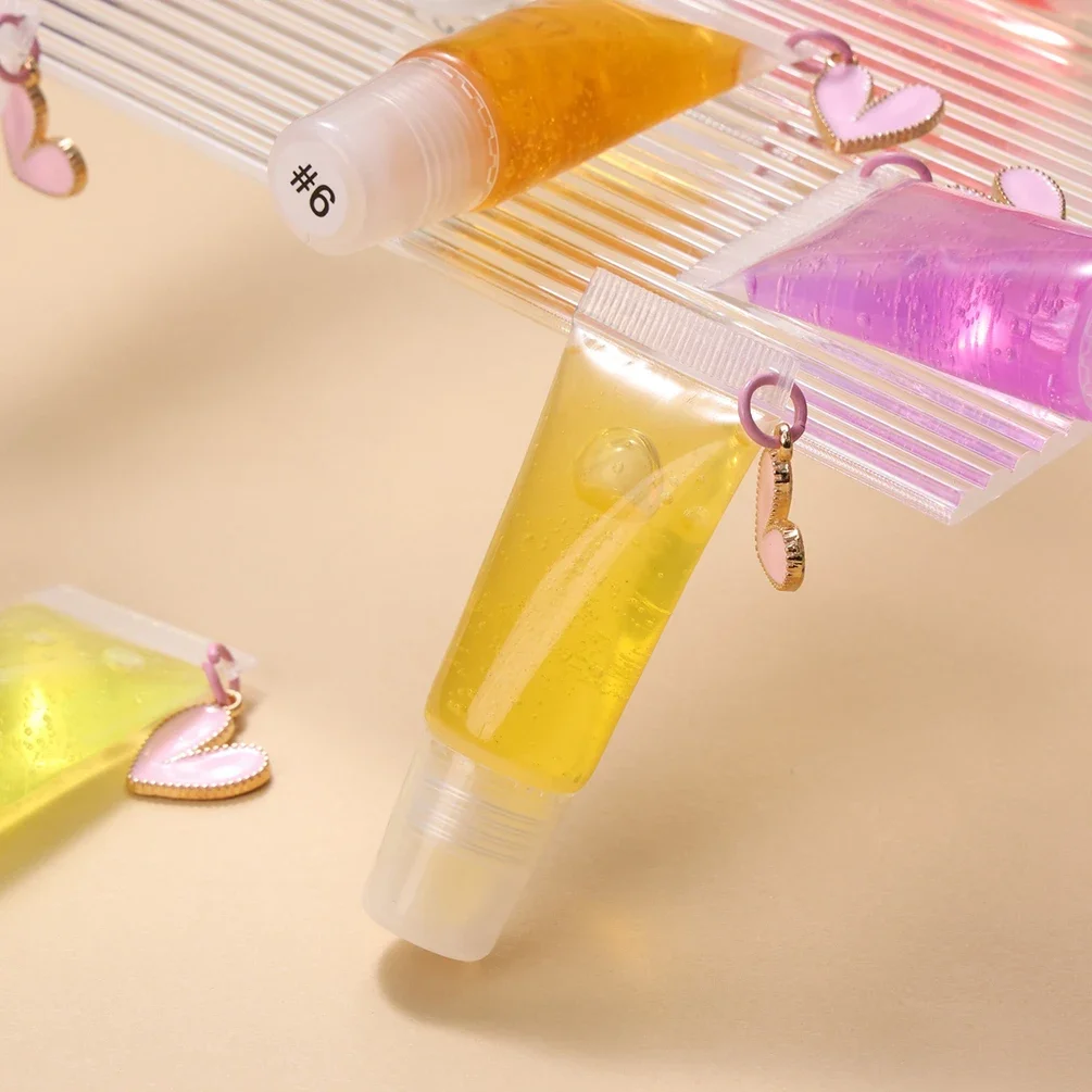 10 Colors Custom Logo 5ml Fruit Lip Gloss Keychain Moisturizer Hydrating Soft Smooth Nourish Refresh Vegan Private Label Makeup view 5