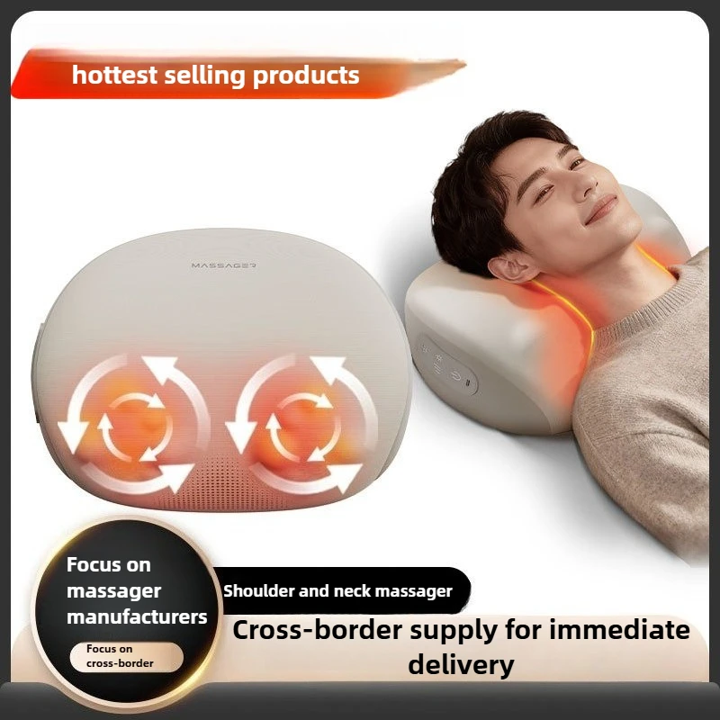 

New Skg Same Waist Massager Shoulder Neck Back Massager Double Heating Massage Cushion Cross Border