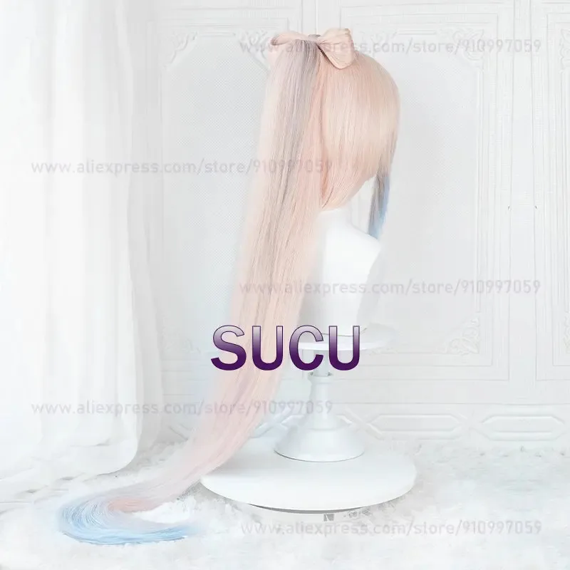 Gioco Genshin Impact Kokomi Parrucca Cosplay Anime120cm Parrucche lunghe sfumate di colore misto Capelli sintetici resistenti al calore