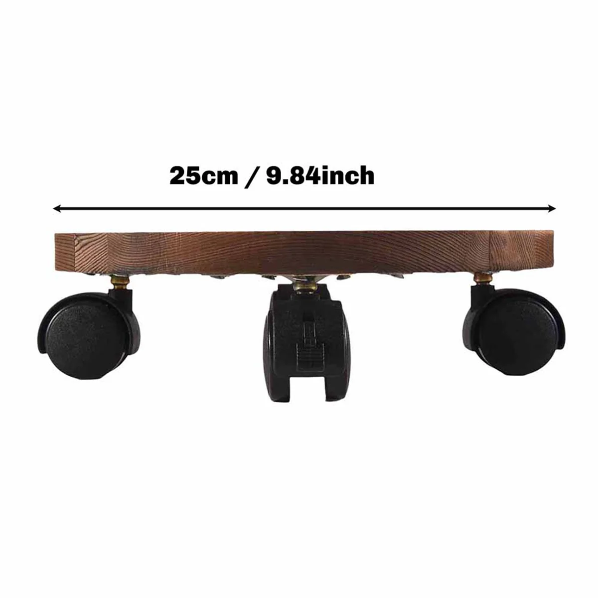 Flower pot tray 25cm Wood Flower Pot Removable Tray Plant Holder Stand Base with Wheels Planter Flowers Pot Mover Trolley Plate