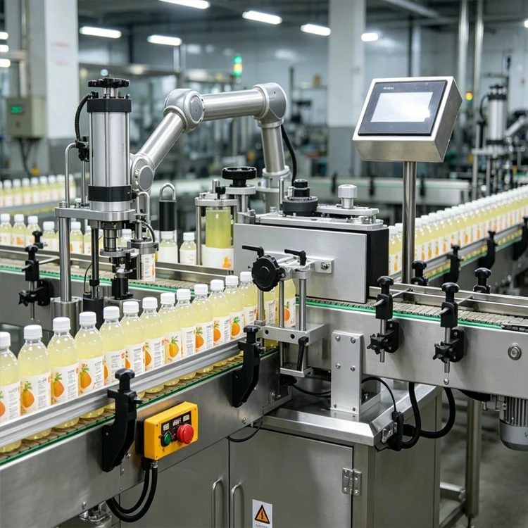 Automatic Labeling Machine  Sticker Square Bottle Caps Paper Box Labeling Printing Machines