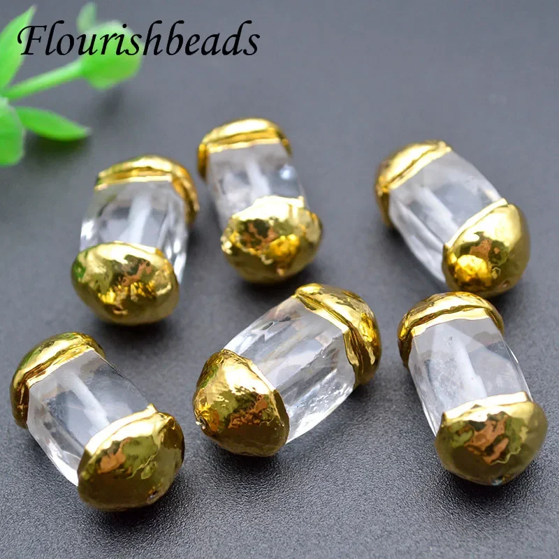 10pc High Quality Clean Crystal Gold Plating Rrectangle Beads Connector for Jewelry Making Supplies