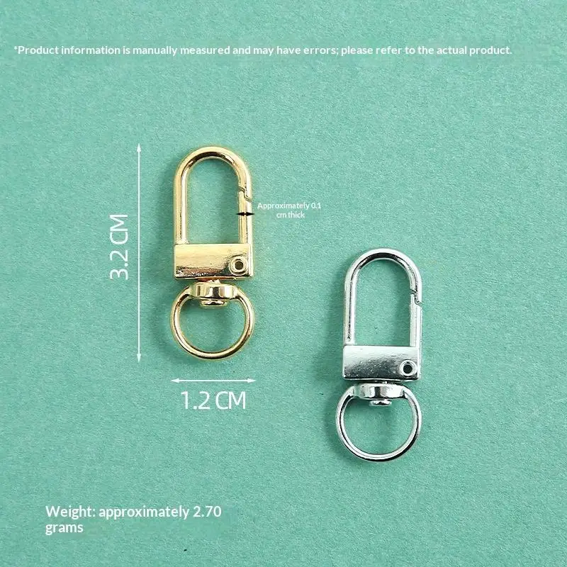 Metall-Drehkarabinerhaken 50 Stück Hochfeste Hardware für DIY-Schmuck, Taschen, Schlüsselanhänger, Rucksäcke, Bastelzubehör – Detail 3