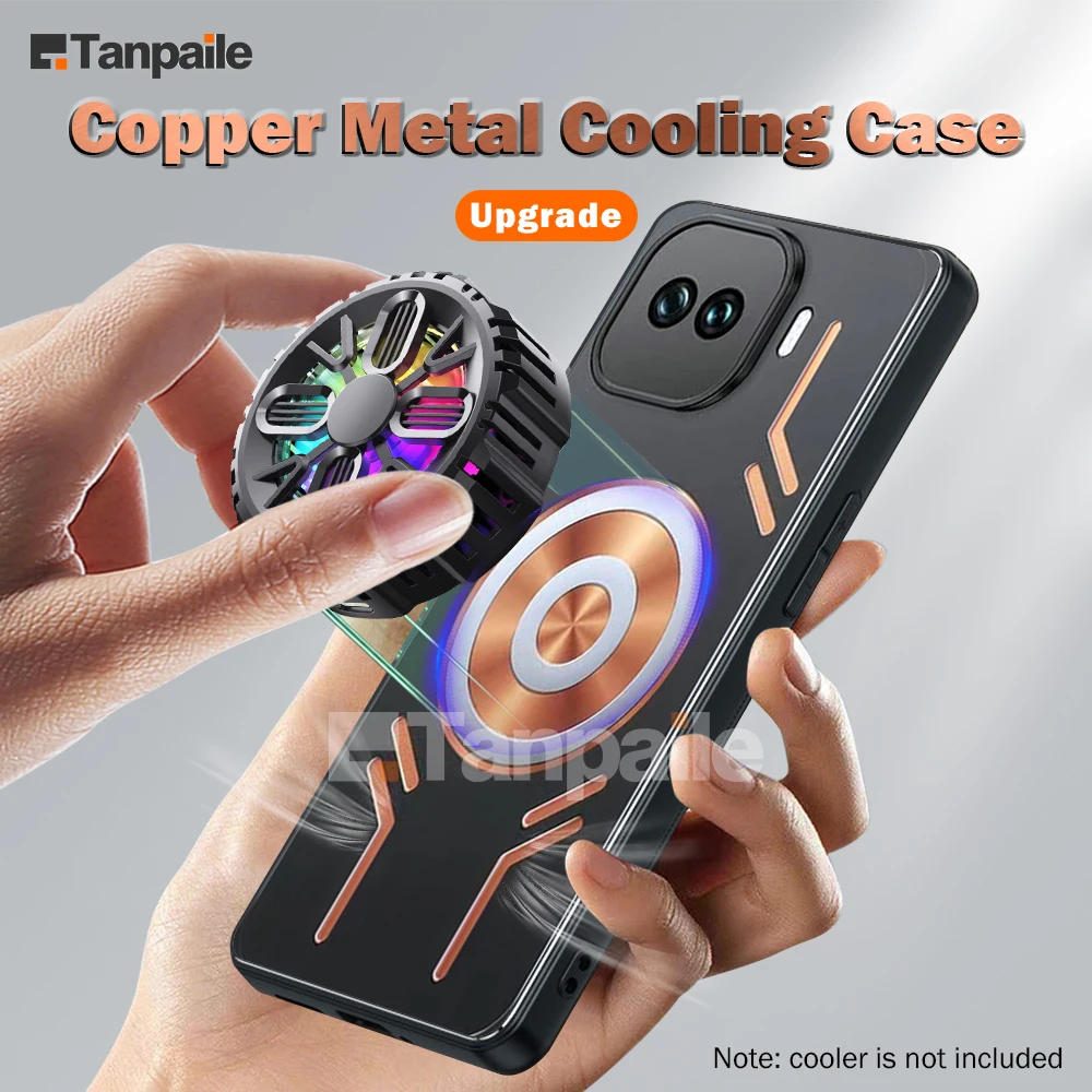 

Magnetic Metal Cooling Case For VIVO iQOO Z11 Turbo Z10 Turbo+ Pro Shockproof Copper Heat Dissipation Cover