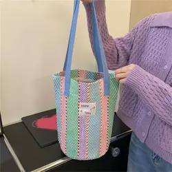 Borsa a tracolla estiva da donna di moda borsa da spiaggia intrecciata per borsa da donna di grande capacità borsa a treccia fatta a mano per ragazze