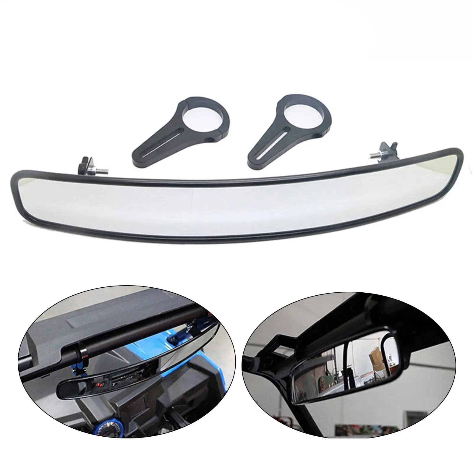 

Wide Race UTV Mirror with 1.75" Clamps Convex Design Compatible with Polaris ALL RZR, 900, Turbo, 00