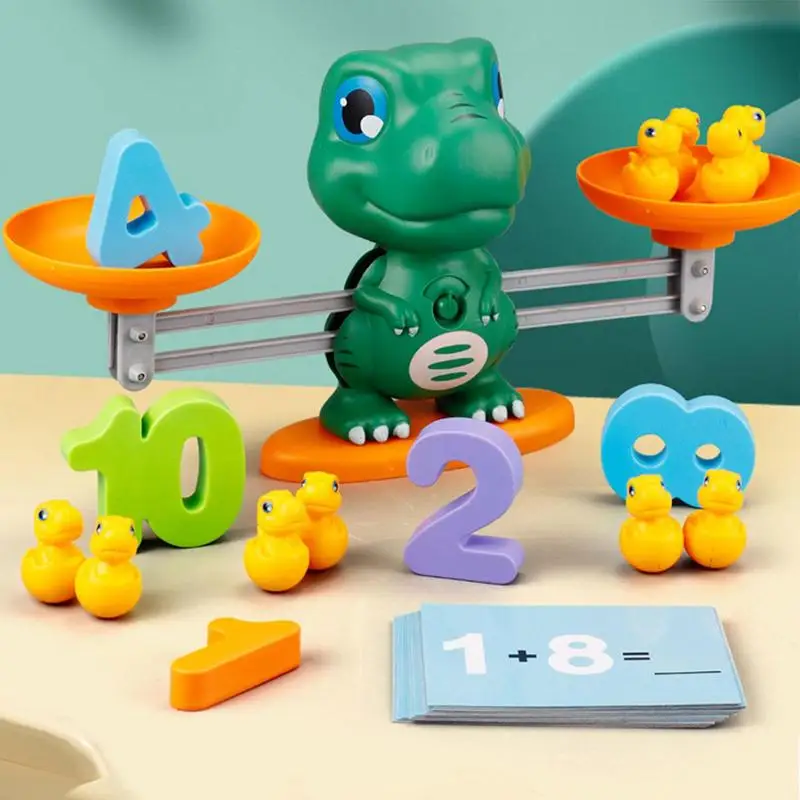 Balans Wiskunde Spel Educatief Speelgoed Dinosaurus Wiskunde Tellen Matching Letter Game Leren Materiaal Tellen Educatief Speelgoed