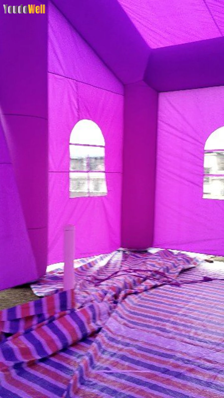 Customized Purple Wedding Tent noble elegant inflatable square tent for party/wedding/paintball games and different events