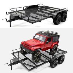 1pcs Metal Biaxial Trailer Suit for 1/8 RC Crawler Car Traxxas TRX4 SCX10 SCX6 Accessories