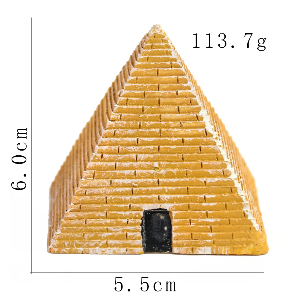 Retro Ancient Egypt Pyramid Resin Ornament Paperweight Crafts Figurines Charm Mascot Tea Pet Photo Props Fairy Garden Desk Decor - Image 5