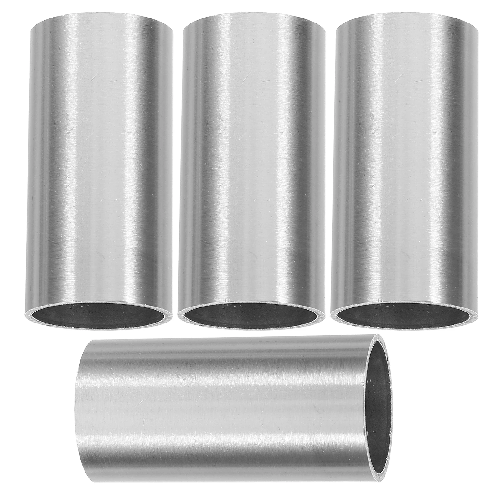 

4pcs Stainless Steel Round Tube Deck Railing Connector Short Feet Handrail Pipe Straight Fitting Reliable Connection Versatile