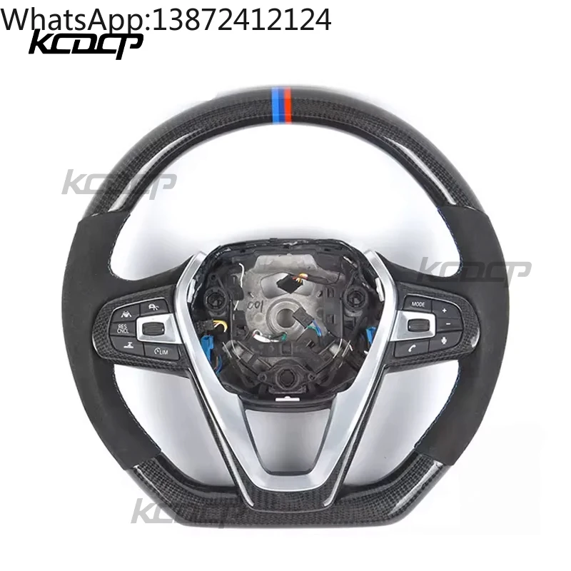 

Custom Alcantara Led Carbon Fiber LED Steering Wheel Fit for BMW G38 G30 528 530 G32 G11 G12 G01 G02 G05 G06 G07 Racing Wheel