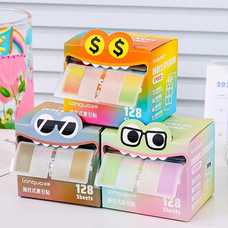 علامات تبويب مؤشر حلزوني بلون الدوبامين علامات مرجعية لؤلؤية وملاحظات لاصقة كاملة اللصق لدراسة دفاتر الملاحظات والمذكرات