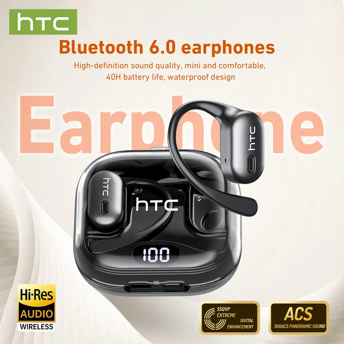 HTC NE08 Bluetooth V6.0 Наушники-перевода с искусственным интеллектом OWS Спортивные наушники с шумоподавлением Вызовы HD Бас Беспроводные наушники Longlife HTC NE08 Bluetooth V6.0 Наушники-перевода с искусственным интеллектом OWS Спортивные наушники с шумоподавлением Вызовы HD Бас Беспроводные наушники Longlife