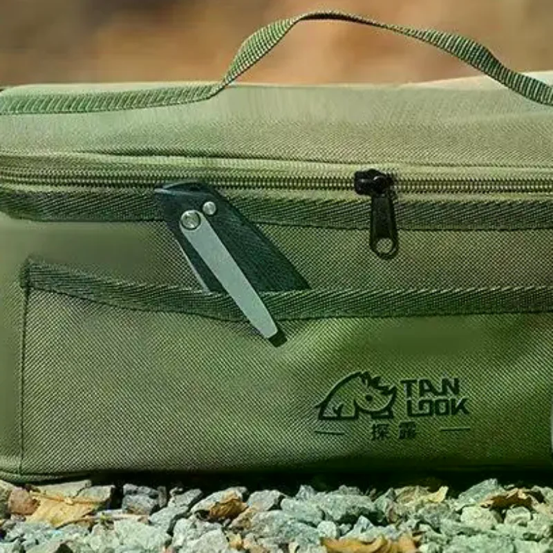 Thickened Oxford Camping Tableware Storage Bag Portable Multifunctional Waterproof Organizer for Outdoor Picnic BBQ Travel