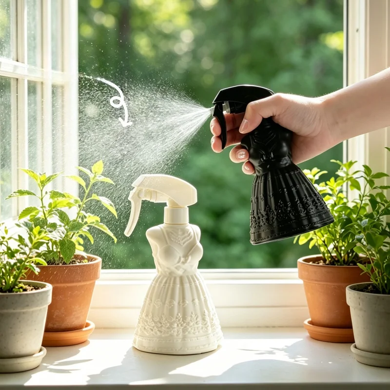 Creative Retro Skirt Shape Watering Can Household Small Sprayer Gardening Succulent Green Plant Water Spray Bottle Decoration
