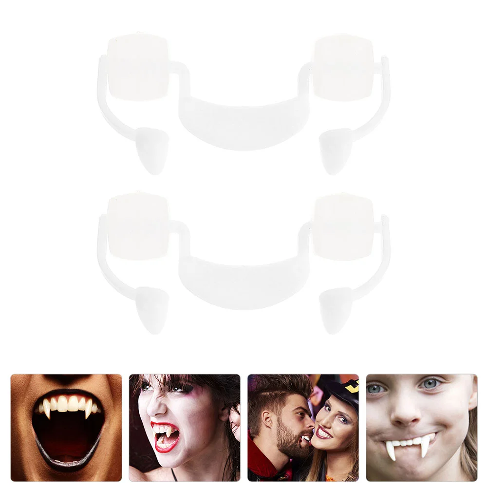 

Vampire Teeth Halloween Fake Plastic Funny for Adults Ugly Costumes Retractable Fangs Zombie Cosplay Tooth